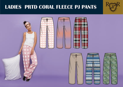 Womens Coral Fleece Pyjama Pants - Carton of 24