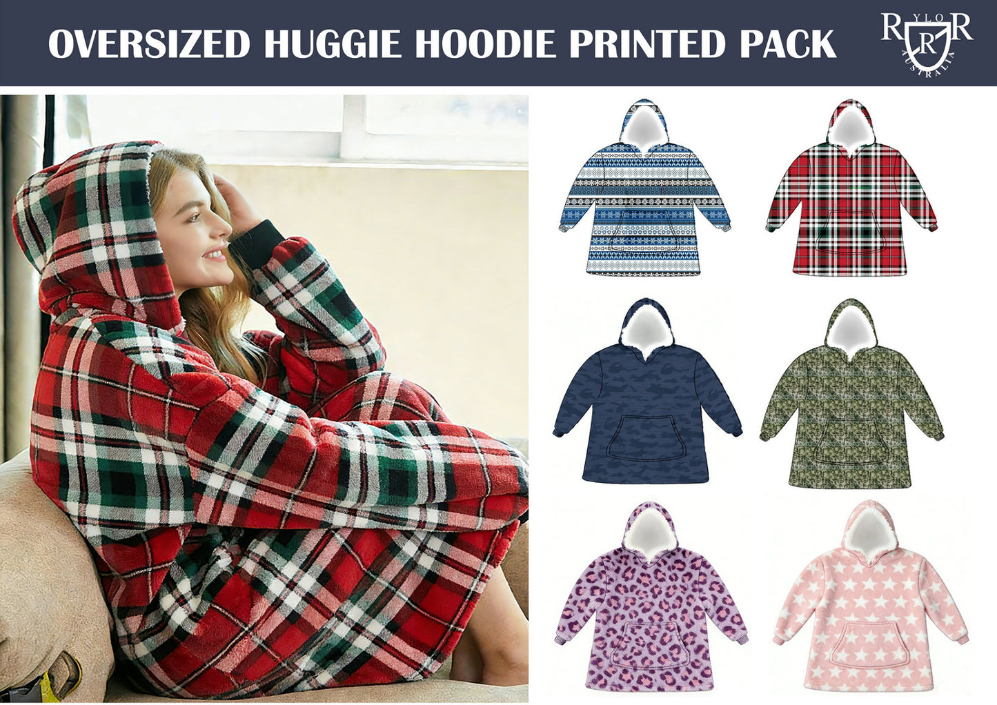 Oversized Sherpa Fleece Giant Hoodie - Carton of 12