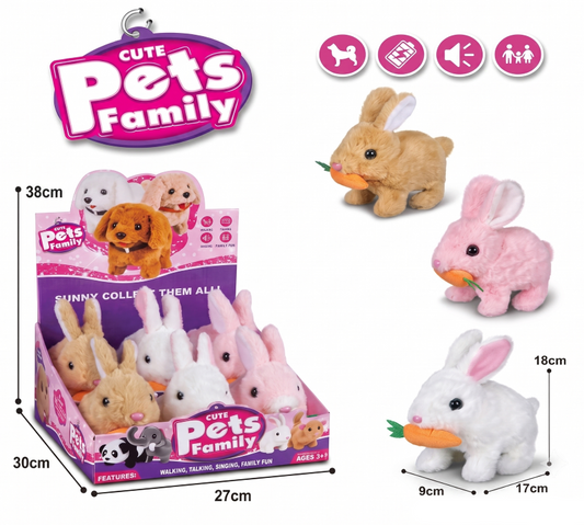 Hopping Bunnies in 6 Piece Display