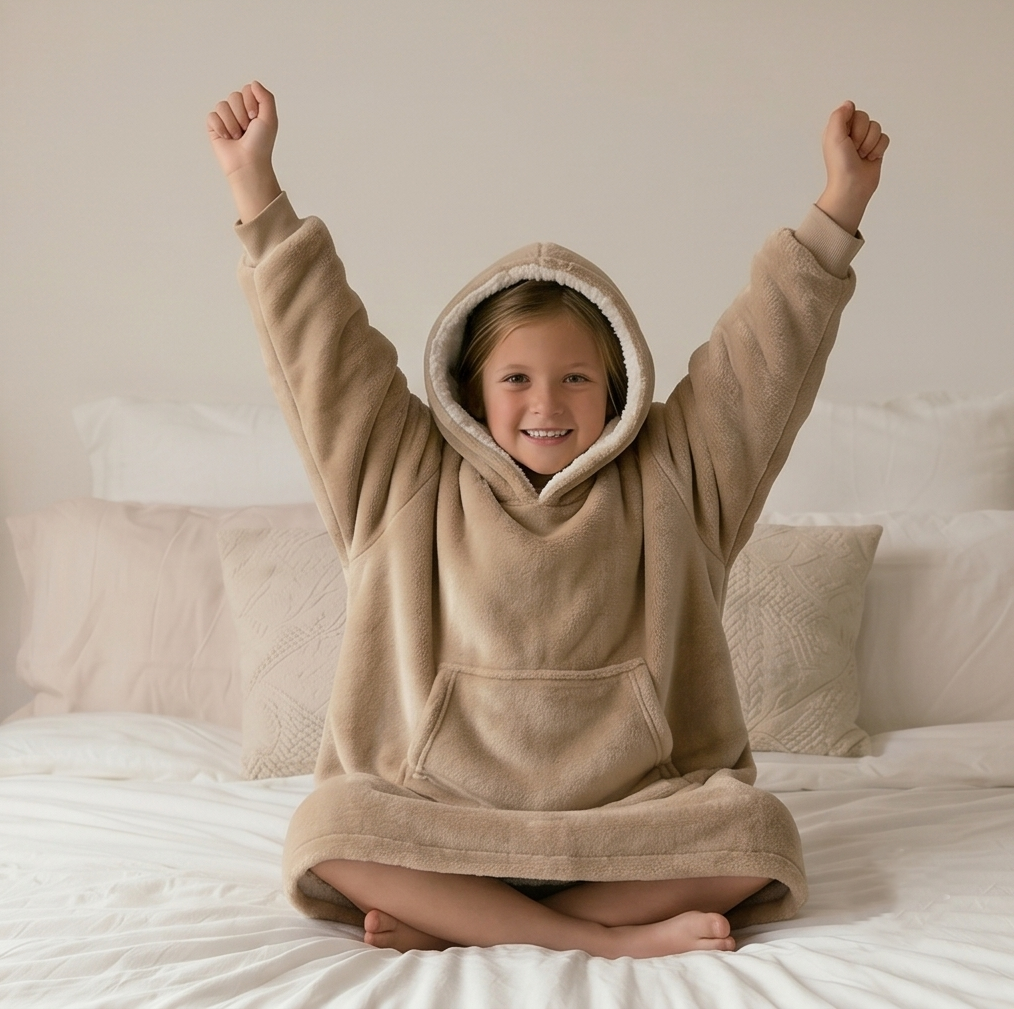 Kids Oversized Sherpa Fleece Giant Hoodie - Carton of 20