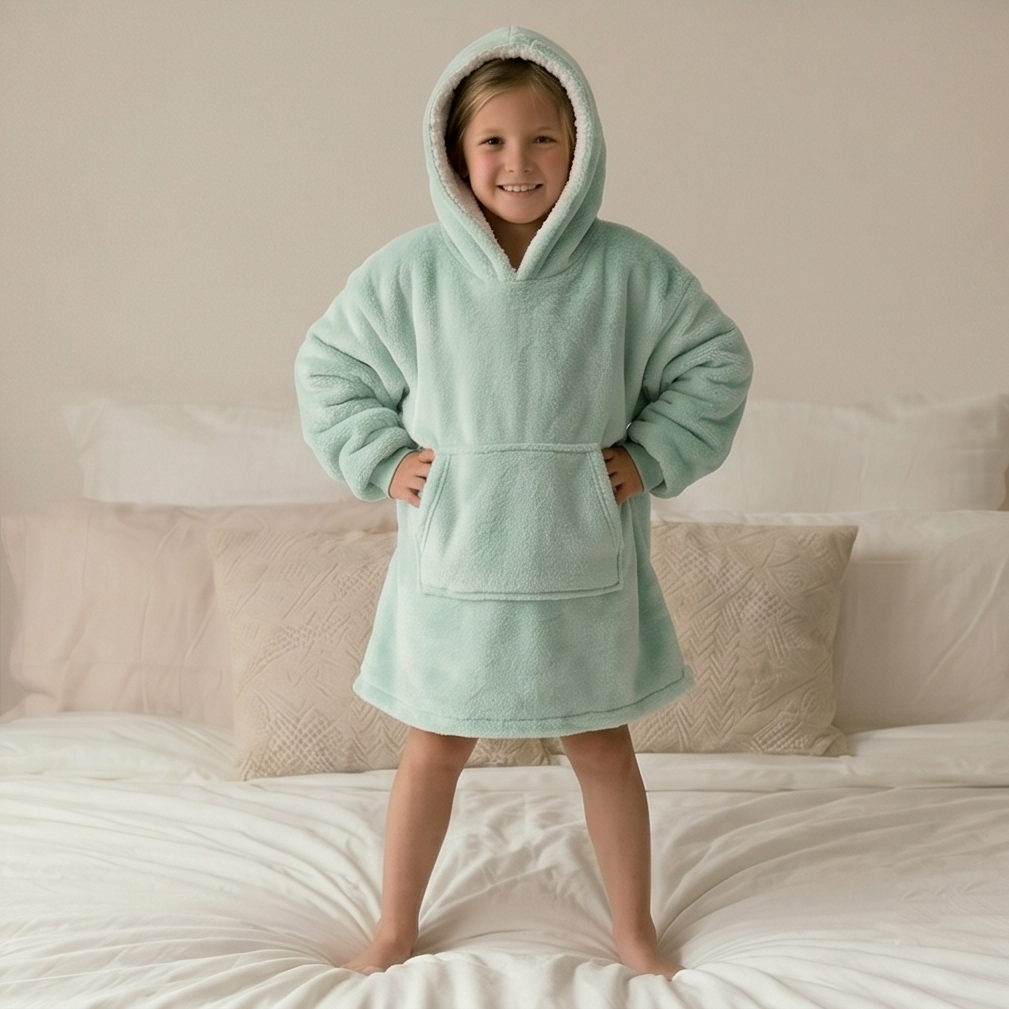 Kids Oversized Sherpa Fleece Giant Hoodie - Carton of 20