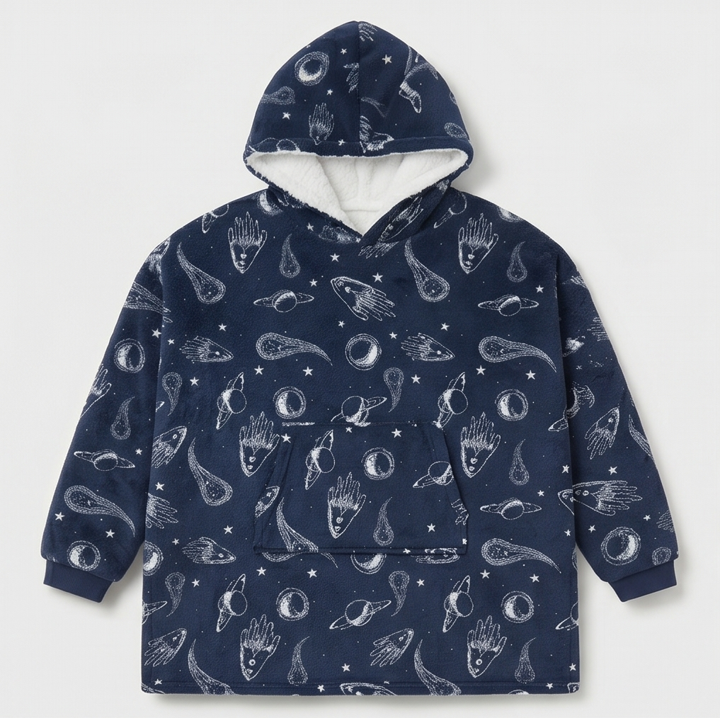 Kids Oversized Sherpa Fleece Giant Hoodie - Carton of 20