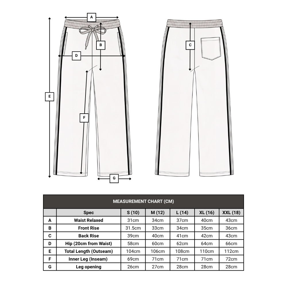 Womens Wide Leg Track Pants - Carton of 24